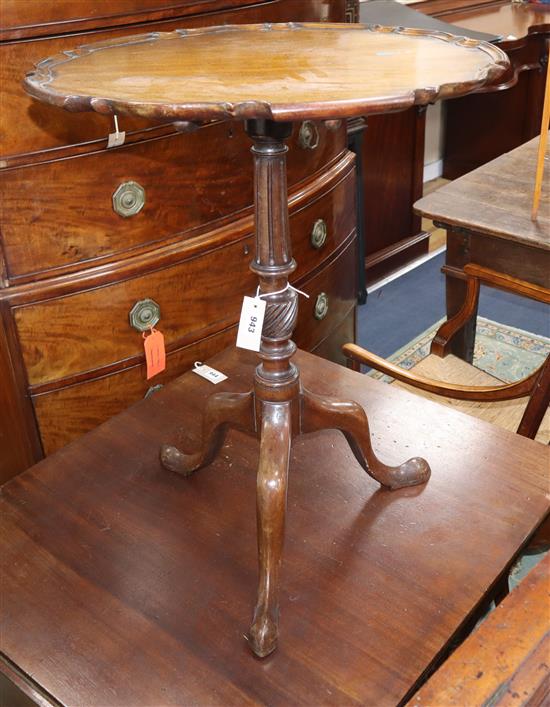 A George III-style tilt top tripod wine table 57cm diameter